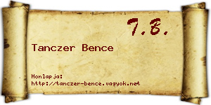 Tanczer Bence névjegykártya